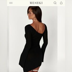 Meshki Ember Black Long Sleeve Mini Dress